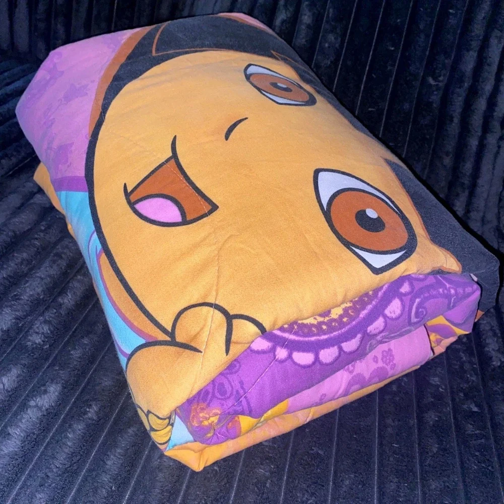 Y2K Vintage Dora The Explorer Comforter Reversible Twin Full Pink Nickelodeon
